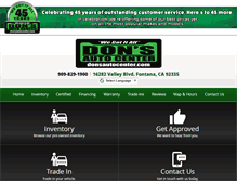 Tablet Screenshot of donsautocenter.com